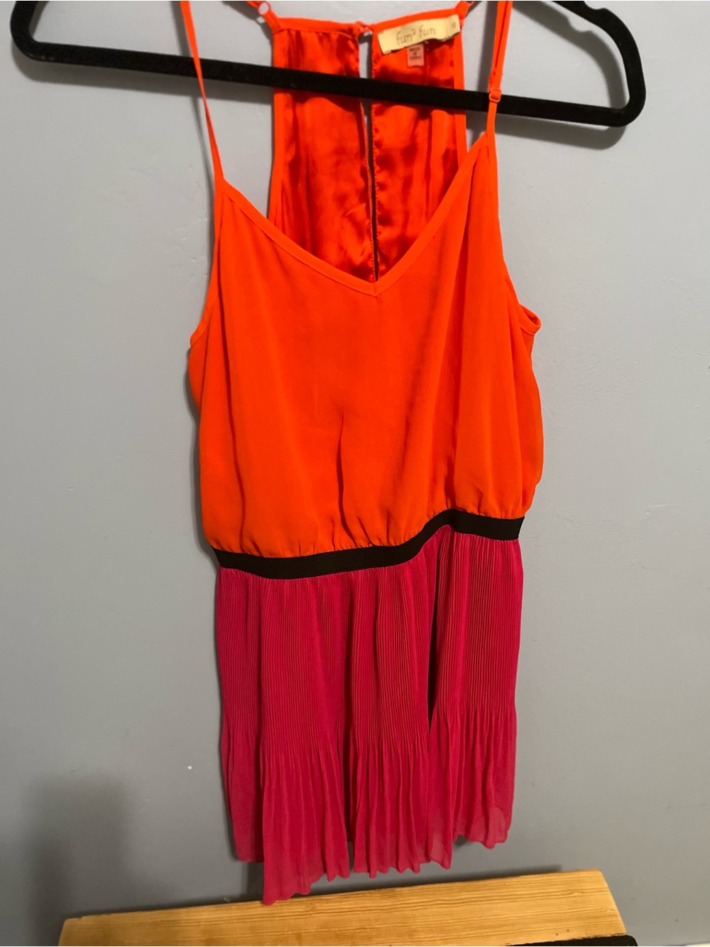 fun 2 fun Bright Orange Spaghetti Strap Dress